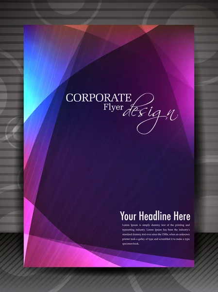 Stock vector Beautiful Flyer design with rays background, Editable vector