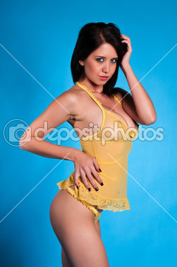 Yellow lingerie