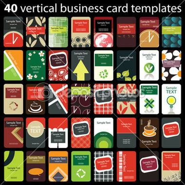 Business card set clipart