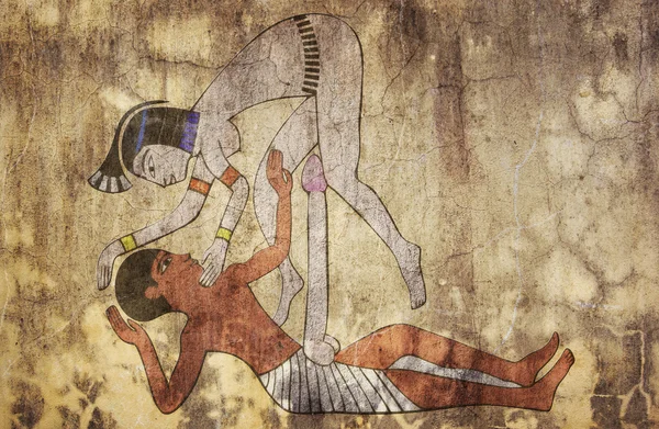 Stock image Ancient Egypt - erotic drawing looks like fresco