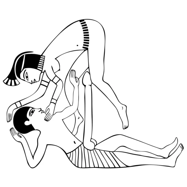 stock vector Ancient Egypt - erotic drawing