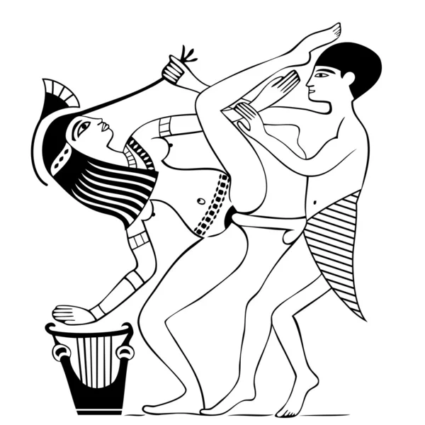 stock vector Erotic art of ancient Egypt - vector