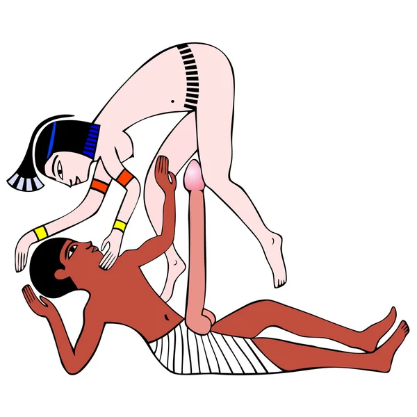stock vector Erotic art of ancient Egypt - vector