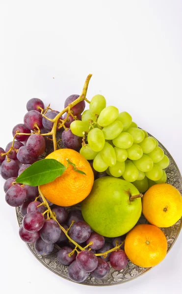 Fruit plate with sweet vine — Stock Photo, Image