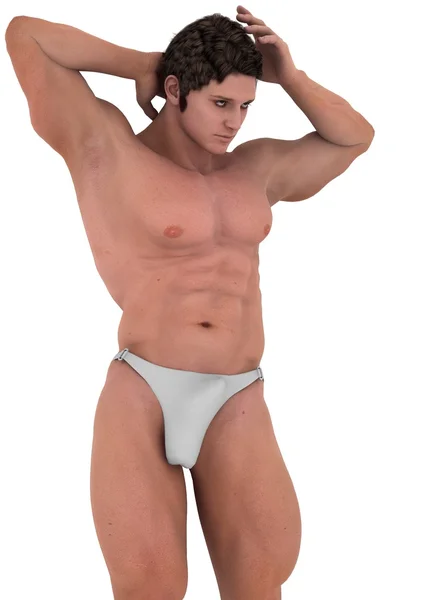 Ein männliches Modell in seiner einzigartigen Pose — Stockfoto