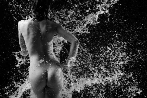 stock image Nude water splash